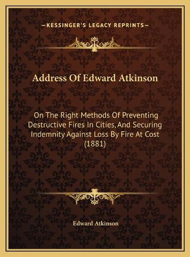 Address Of Edward Atkinson