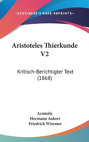 Aristoteles Thierkunde V2