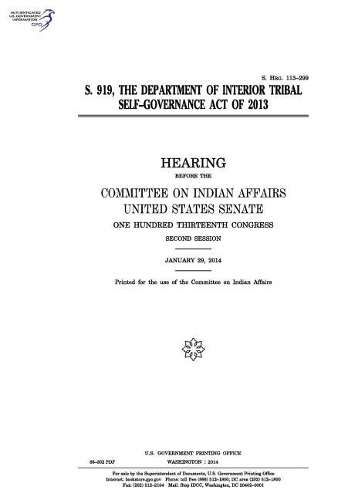 S. 919, the Department of Interior Tribal Self-Governance Act of 2013