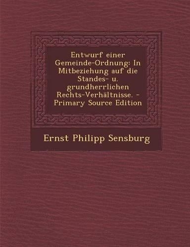 Entwurf Einer Gemeinde-Ordnung