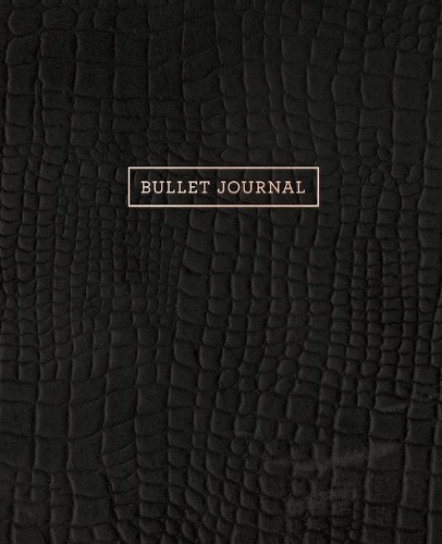 Bullet Journal: Classic Executive Dotted Grid Notebook - Black Alligator Skin Leather Style, Softcover - 7.5 x 9.25 - 100 pages - Executive Style