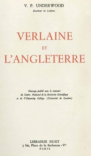 Verlaine Et l'Angleterre
