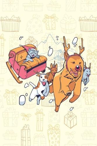 Funny Christmas notebook diary Journal Lined about A5 FORMAT - notepad for school and work. Christmas theme, dogs, cats, funny,