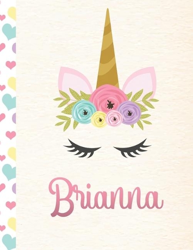 Brianna: 2020. Personalized Weekly Unicorn Planner For Girls. 8.5x11 Week Per Page 2020 Planner/Diary With Pink Name
