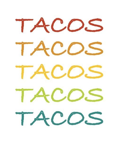 Tacos: Blank Lined Journal Notebook Diary Gift For Girls Boys Students And Teachers