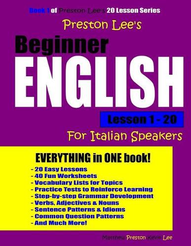 Preston Lee's Beginner English Lesson 1 - 20 For Italian Speakers