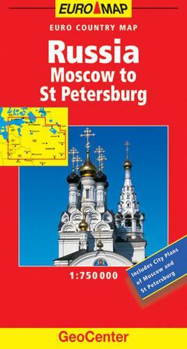 Russia: Moscow to St Petersburg GeoCenter Euro Map