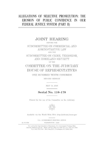 Allegations of selective prosecution Pt. II