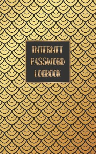 Internet Password Logbook: Username and Password Keeper: Gold Scale Pattern