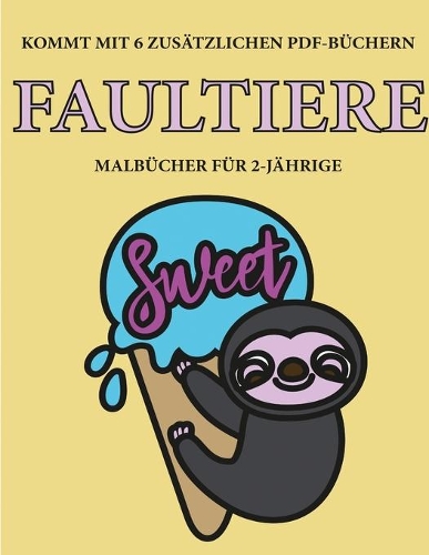 Malbücher für 2-Jährige (Faultiere)