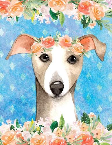 Big Fat Bullet Style Journal Italian Greyhound In Flowers