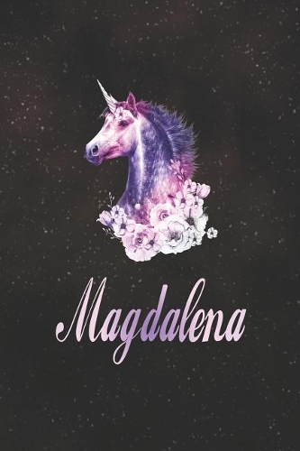 Magdalena: First Name Personalized Unicorn Customized Names Gift Birthday Girl Notebook Journal