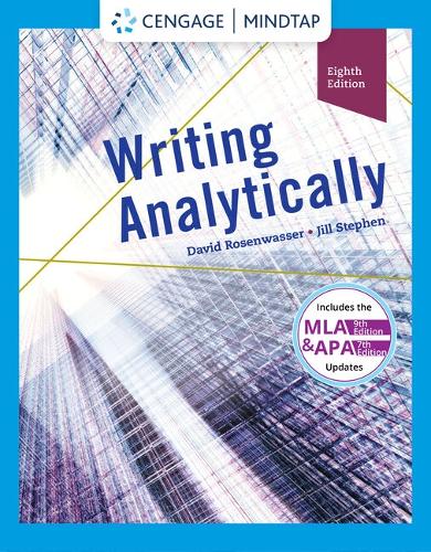Mindtap English, 1 Term (6 Months) Printed Access Card for Rosenwasser/Stephen's Writing Analytically