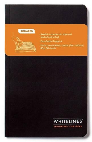 Whitelines Squared Pocket Notebook, Black