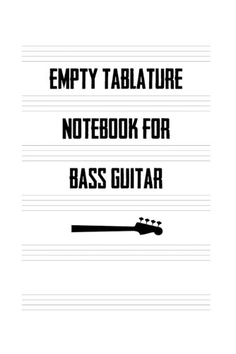Empty Tablature Notebook For Bass Guitar