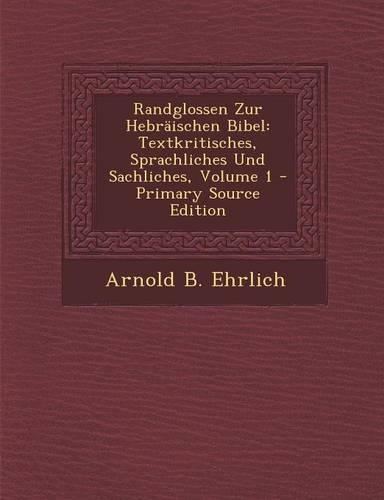 Randglossen Zur Hebraischen Bibel