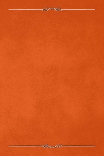 Orange 101 - Blank Notebook with Bars & Scrolls Borders