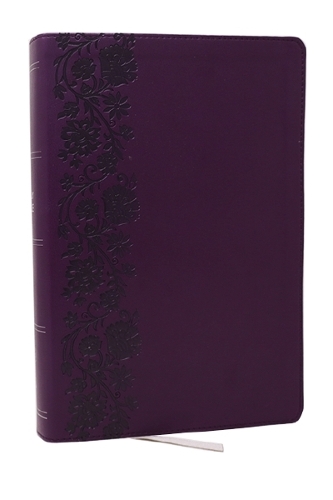 NKJV Giant Print End-of-Verse Reference Bible, Purple Leathersoft, Red Letter, Comfort Print