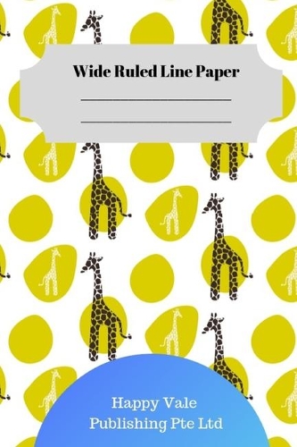 Cute Giraffe Theme Wide Ruled Line Paper