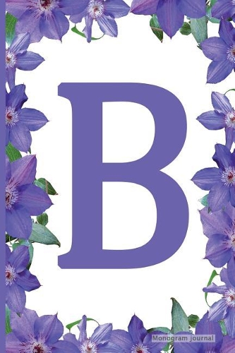 Monogram Journal - Initial B (Purple Flower)