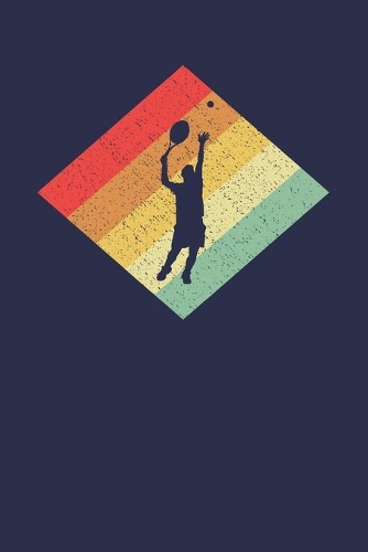 Tennisspieler Notizbuch: A5 Liniert 108 Seiten - Retro Vintage Tennis Notizheft - Geschenk für Tennisspieler