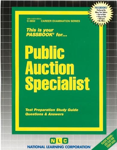 Public Auction Specialist: Passbooks Study Guide(Career Examination)