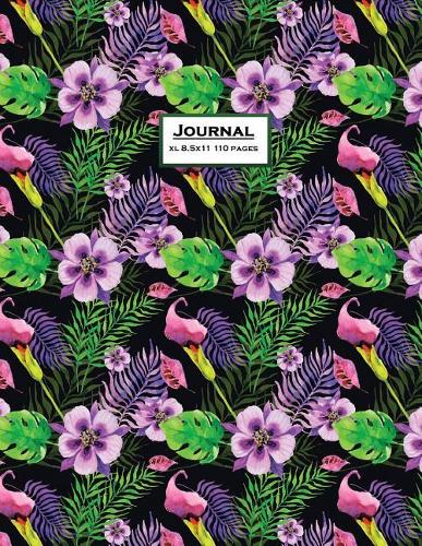 Journal XL 8.5x11: Self Help Book with 110 Inspiration Quotes from Famous People (Notebook), Floral Design, Inspirational Journal for Women to Write In, Composition Bo