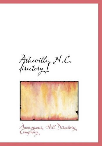 Asheville, N.C. Directory [: (English)