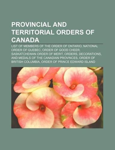 Provincial and Territorial Orders of Canada