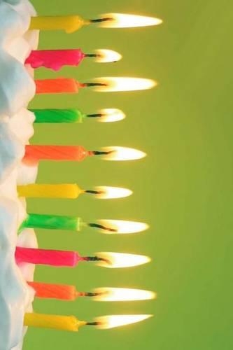 Ten Colorful Candles on the Cake: Blank 150 Page Lined Journal for Your Thoughts, Ideas, and Inspiration(English)
