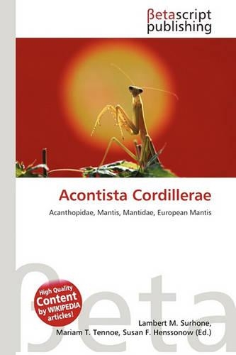 Acontista Cordillerae