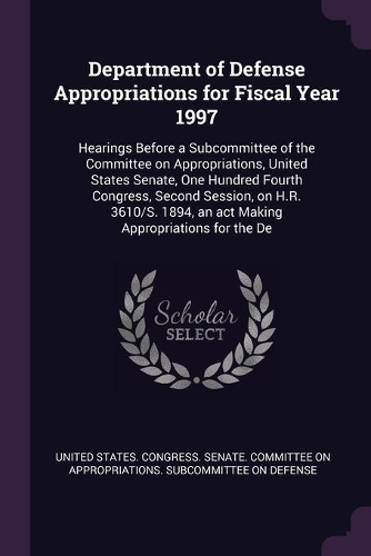 Department of Defense Appropriations for Fiscal Year 1997