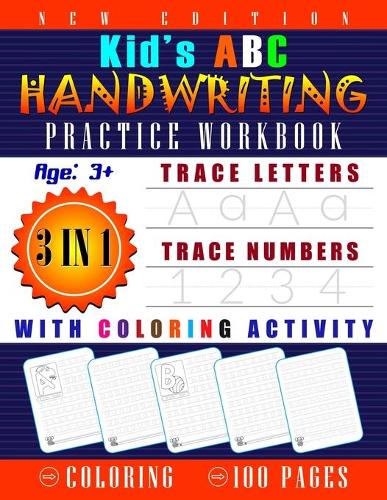Kids ABC Handwriting Practice Workbook-Trace Letters, Trace Numbers with Coloring Activity