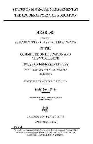 Status of financial management at the U.S. Department of Education