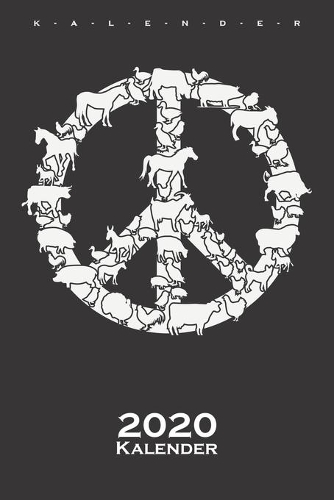 Peacezeichen mit Tieren Kalender 2020