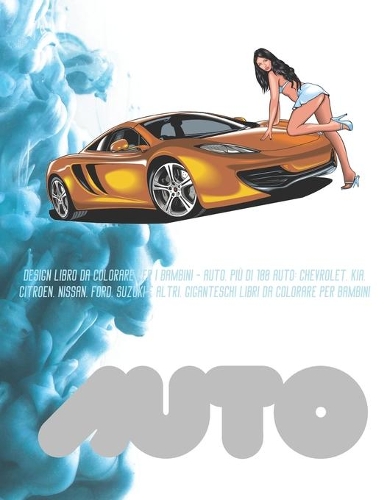 Design libro da colorare per i bambini - Auto. Più di 100 auto
