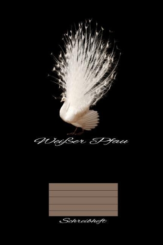 Weißer Pfau Schreibheft