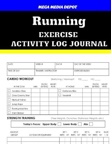 Running Exercise Activity Log Journal
