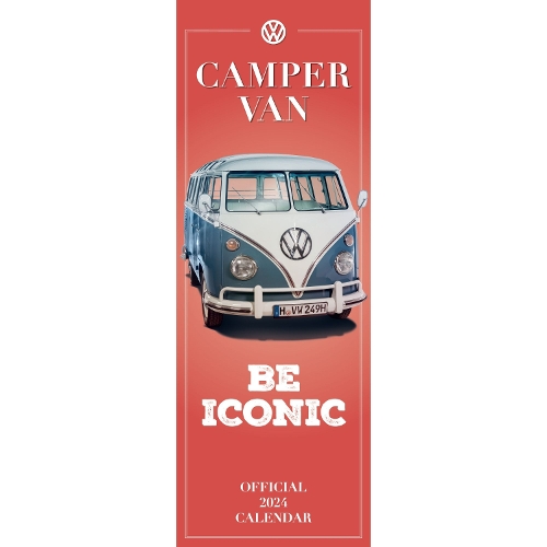 Official VW Camper Vans 2024 Slim Wall Calendar