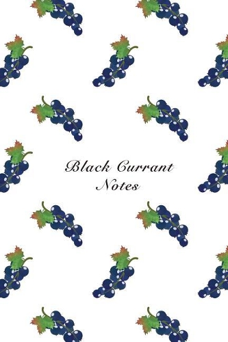 Black Currant Notes: 6"x9" Unruled Blank Notebook Watercolor Texture Design Tropical Organic Fruit Pattern Cover. Matte Softcover Note Book Journal