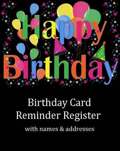 Birthday Card Reminder Register with names & addresses
