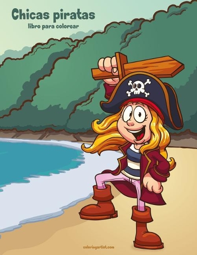 Chicas piratas libro para colorear 1