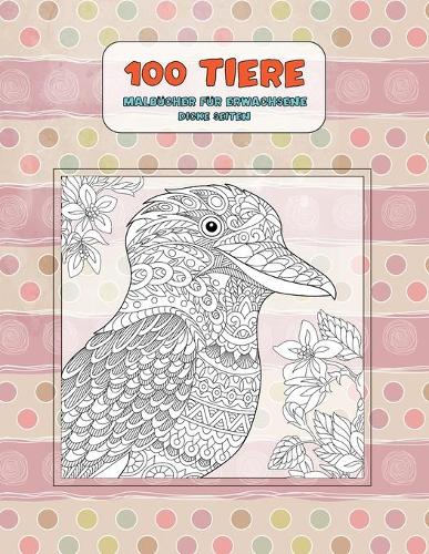 Malbücher für Erwachsene - Dicke Seiten - 100 Tiere