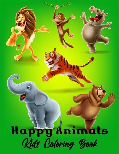 Happy Animals Kids Coloring Book