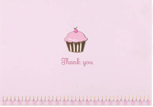 Thank You Notes Cupcake: (English)
