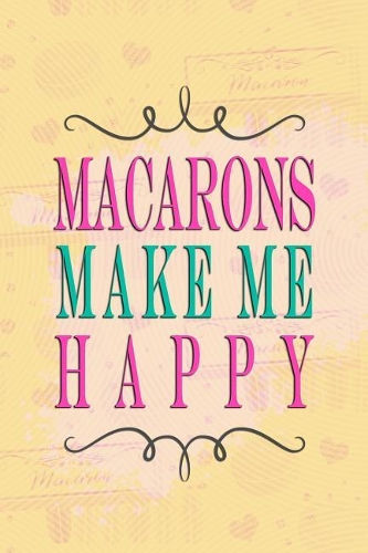 Macarons Make Me Happy: Blank Lined Notebook Journal Diary Composition Notepad 120 Pages 6x9 Paperback ( Macaron ) Yellow