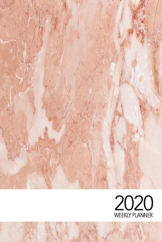 2020 Weekly Planner: Inspiring At-a-glance Week-per-Page Diary With Journal Pages, January-December (Orange Marble Cover)