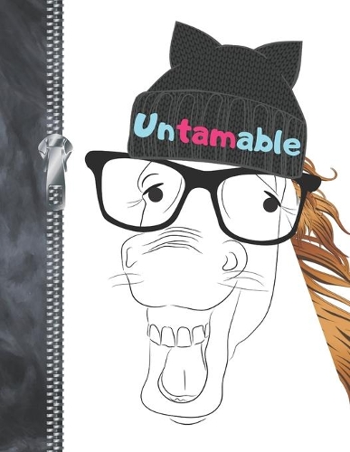 Untamable: Funny Laughing Mare Horse Lovers College Ruled Composition Writing Notebook For Girls