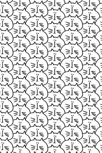 Bullet Journal Notebook for Cat Lovers Crowd of Cats Pattern 1