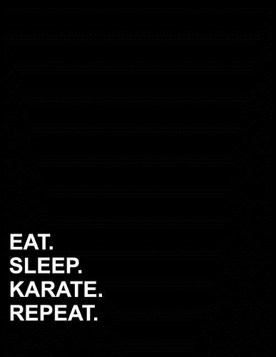 Eat Sleep Karate Repeat: Graph Paper Notebook: 1 cm Squares, Blank Graphing Paper with Borders(Graph Paper Notebook: 1 CM Squares with Border)